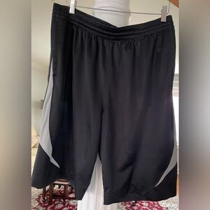 Ike men’s black and gray baseball shorts size X large . Elastic waist .